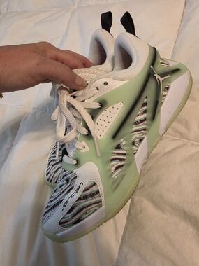 Jordan Women's Light Green, White & Multicolor Knit Sneakers